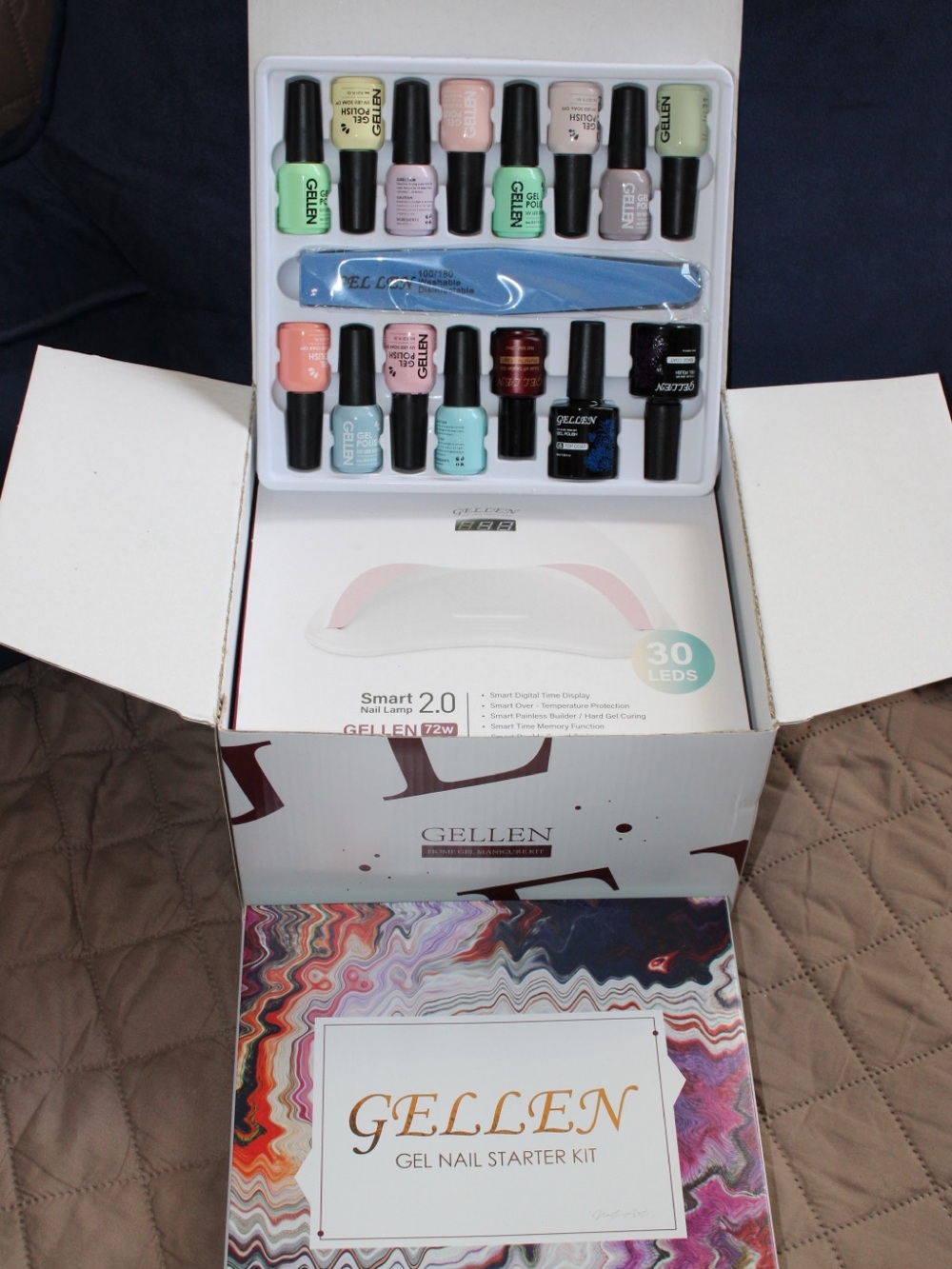 Elle Gel Nail Starter Kit with Assorted Pastel Colors